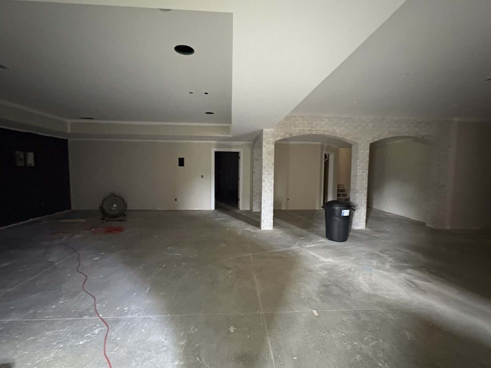 Open-Concept Basement Drywall