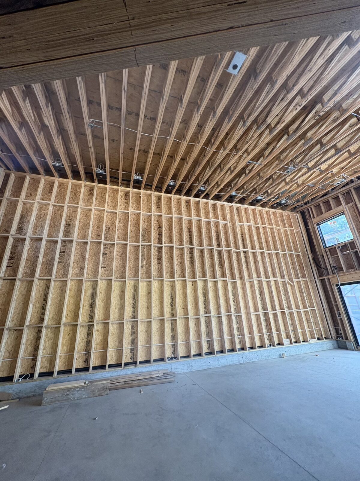 High-Bay Wood Stud Framing
